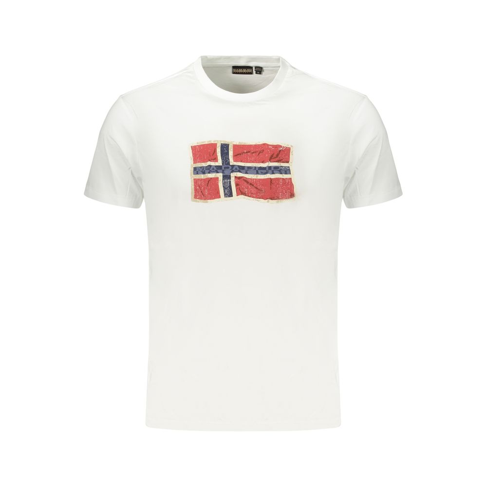 Napapijri White Cotton Men's T-Shirt | Regal Royce