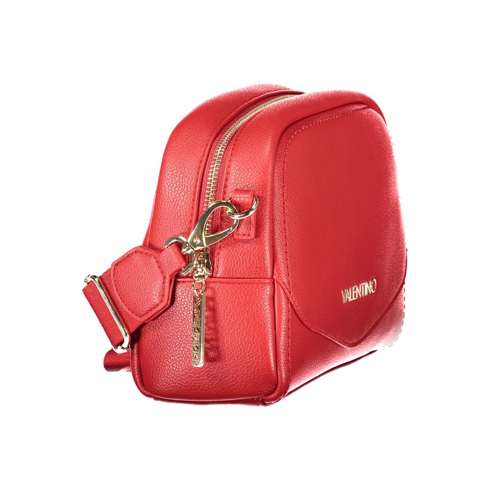 Mario Valentino Rosso Polyurethane Women's Bag with Adjustable Shoulder Strap | Regal Royce