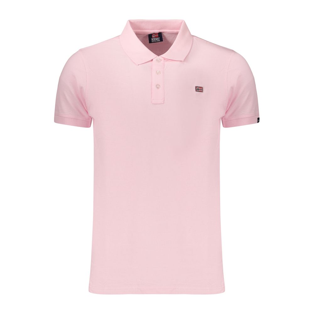 Norway 1963 Pink Cotton Men's Polo Shirt | Regal Royce