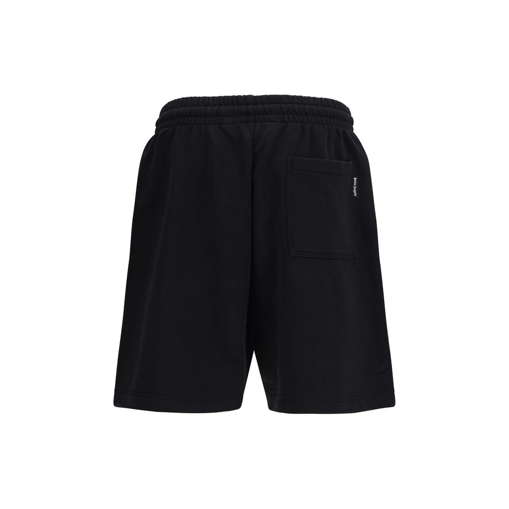 Palm Angels Black Cotton Bermuda Shorts | Regal Royce