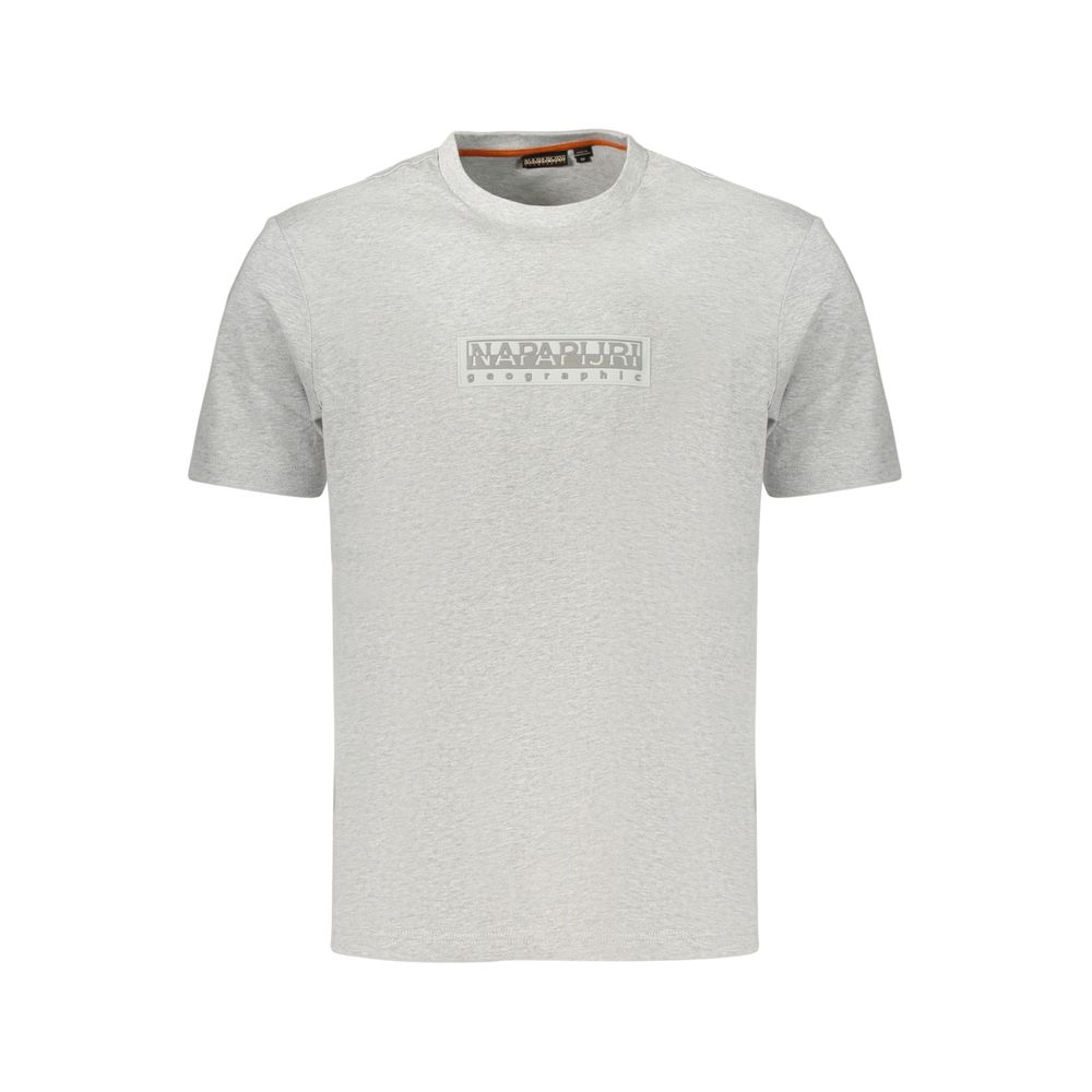 Napapijri Gray Cotton Men's T-Shirt | Regal Royce