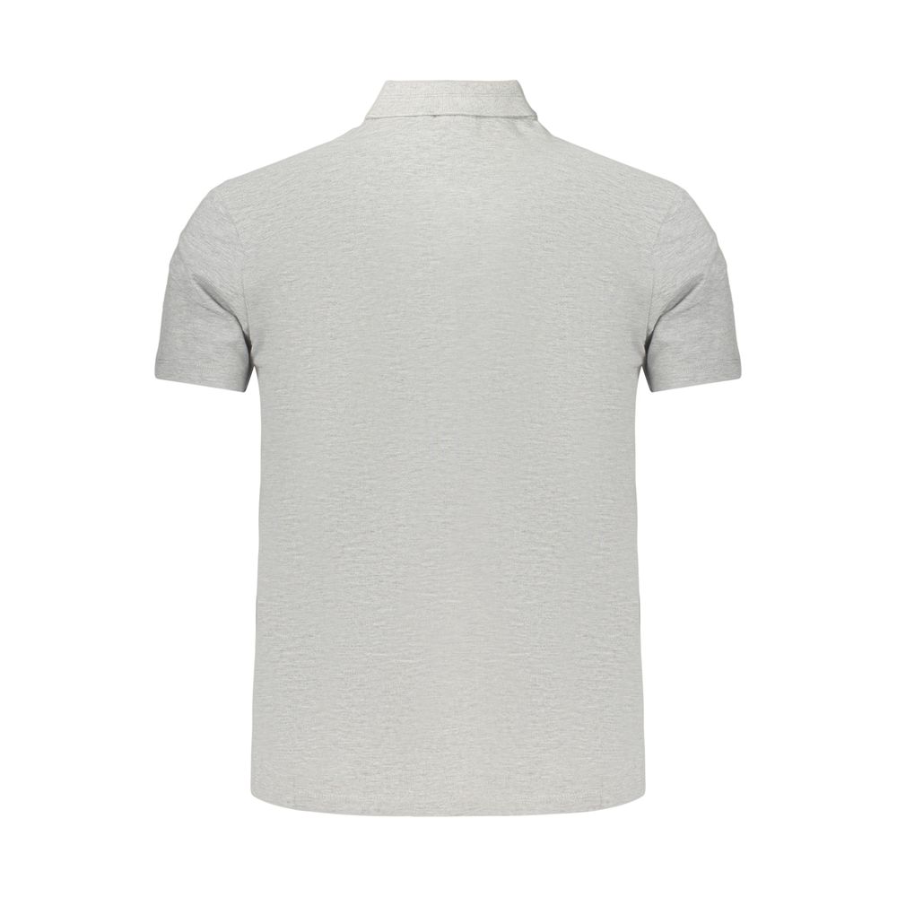 Napapijri Gray Cotton Men's Polo Shirt | Regal Royce