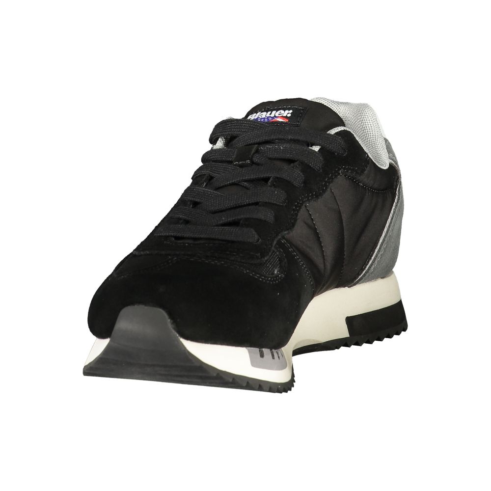 Blauer Black Polyurethane Men's Sneaker | Regal Royce