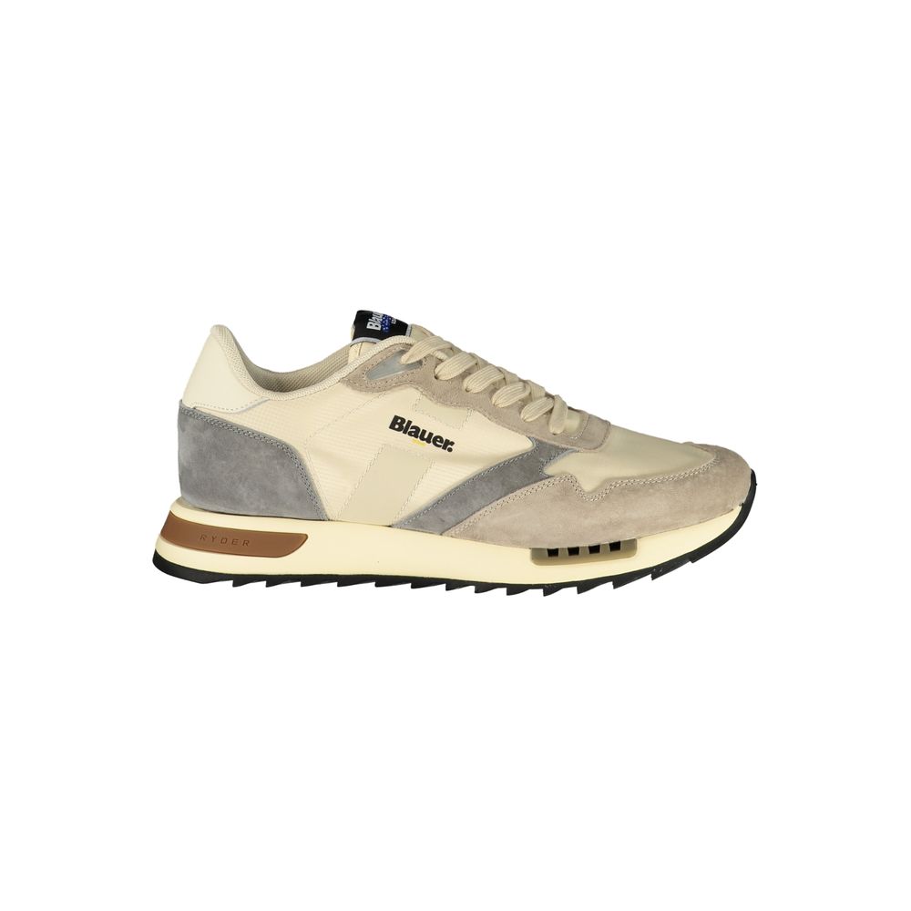 Blauer Beige Polyester Mens Sneaker | Regal Royce