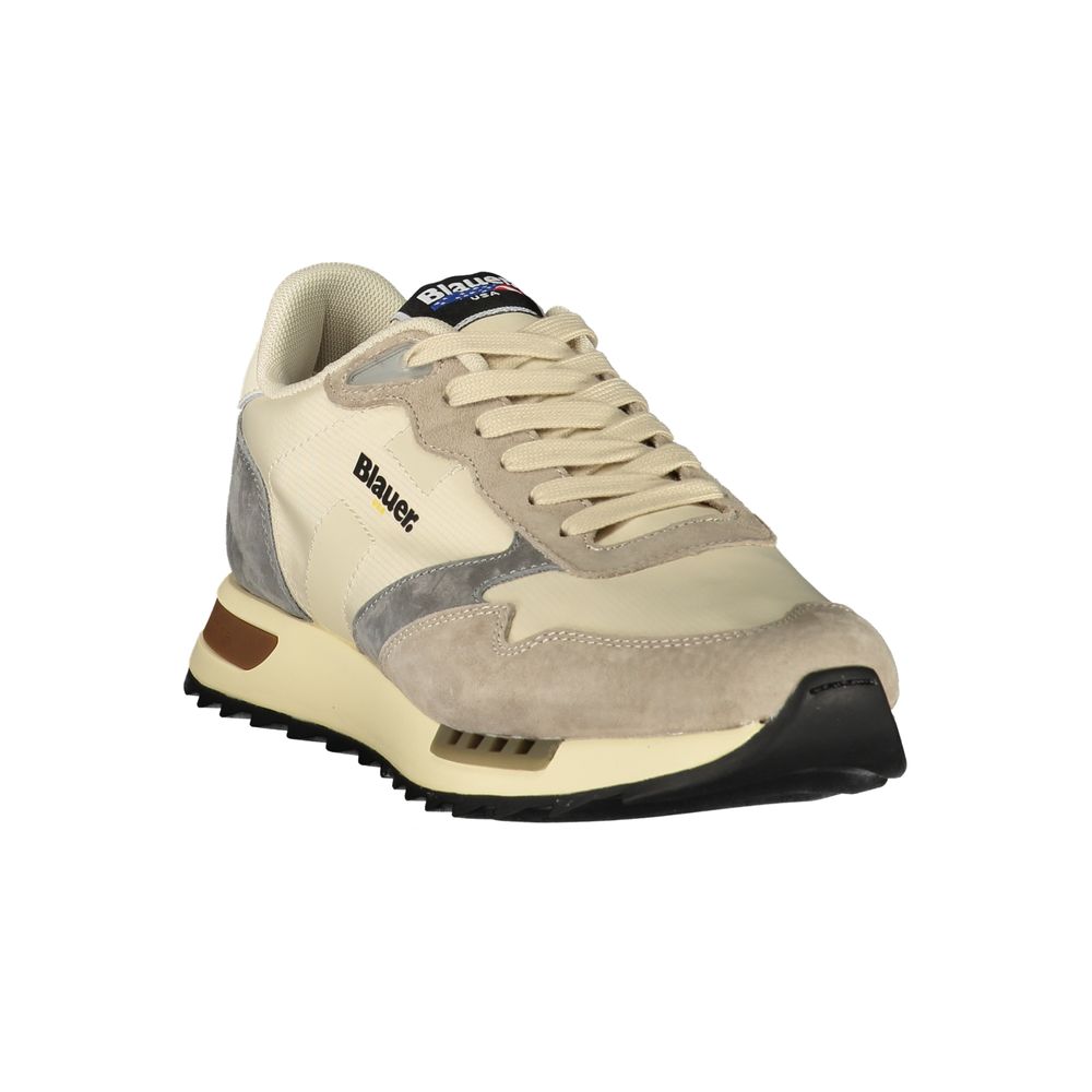 Blauer Beige Polyester Mens Sneaker | Regal Royce