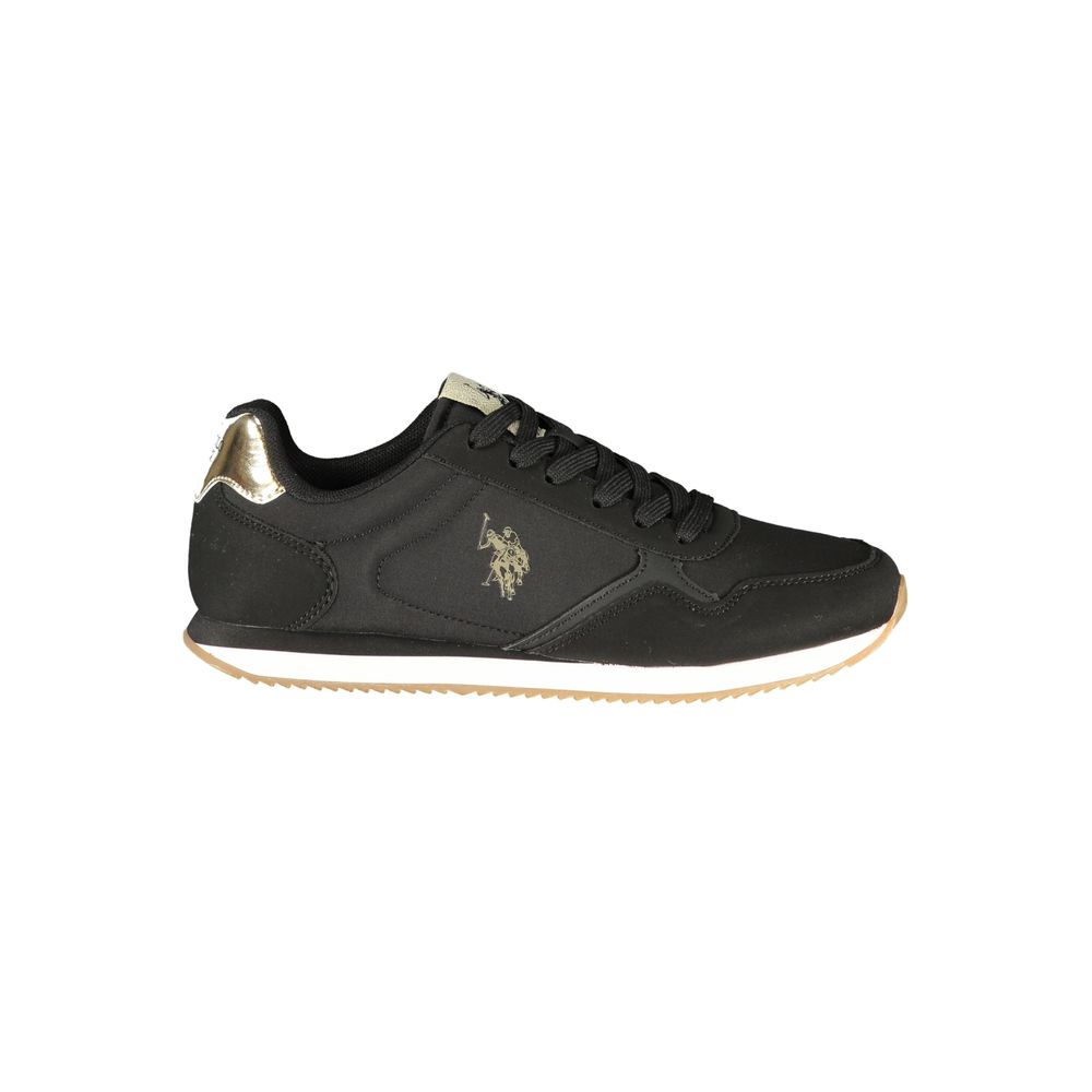 U.S. POLO ASSN. Black Polyurethane Women's Sneaker | Regal Royce