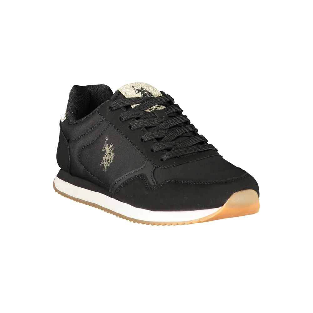 U.S. POLO ASSN. Black Polyurethane Women's Sneaker | Regal Royce
