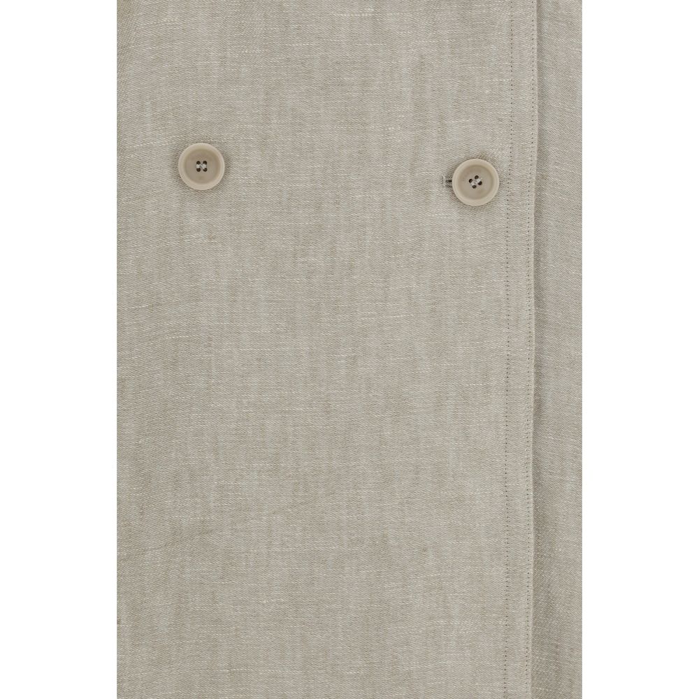 Max Mara Brown Linen Trench Coat | Regal Royce