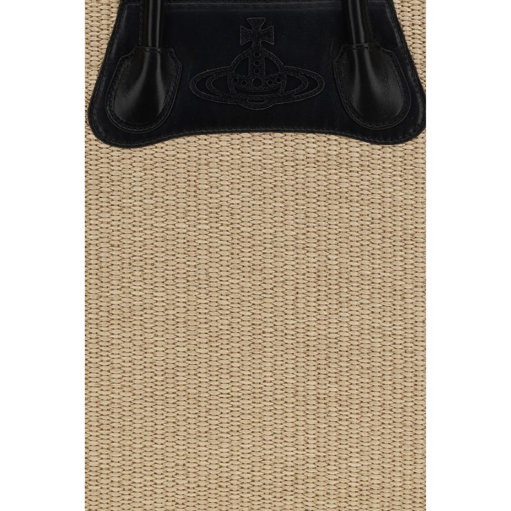 Vivienne Westwood Beige Raffia Shoulder Bag | Regal Royce