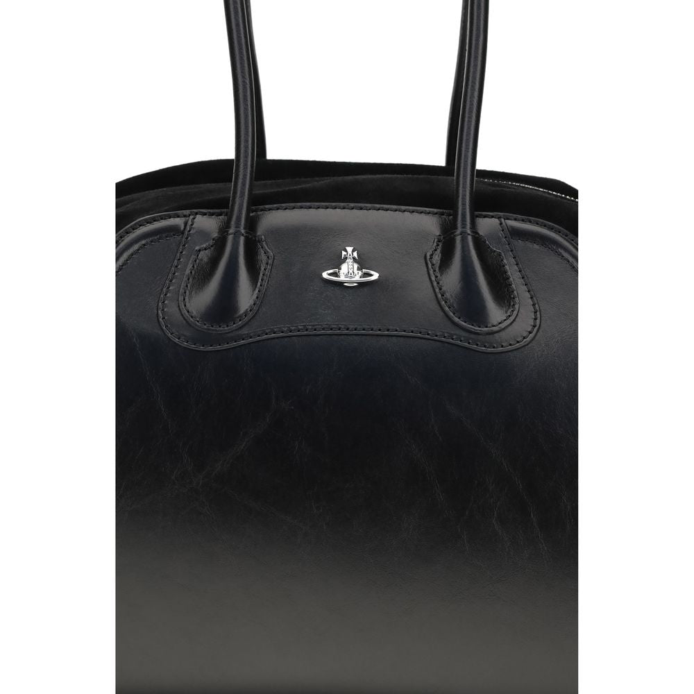 Vivienne Westwood Black Calf Leather Bos Taurus Shoulder Bag | Regal Royce