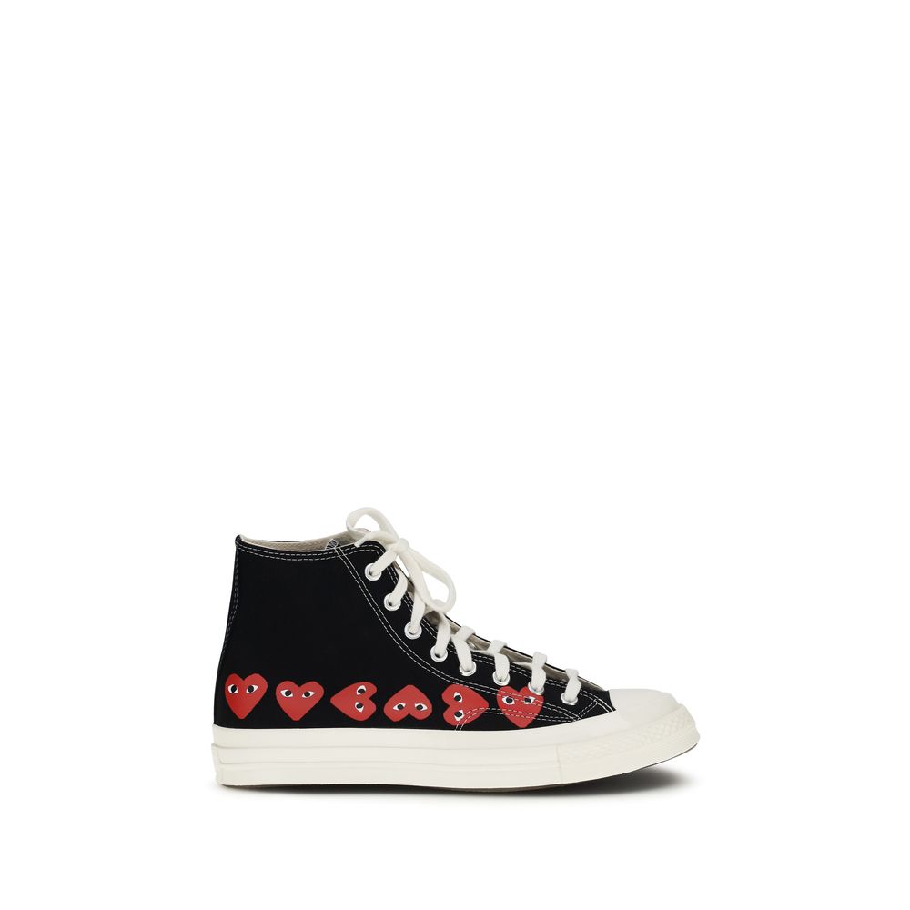 Comme Des Garçons Play x Converse Black Cotton High Top Sneakers | Regal Royce