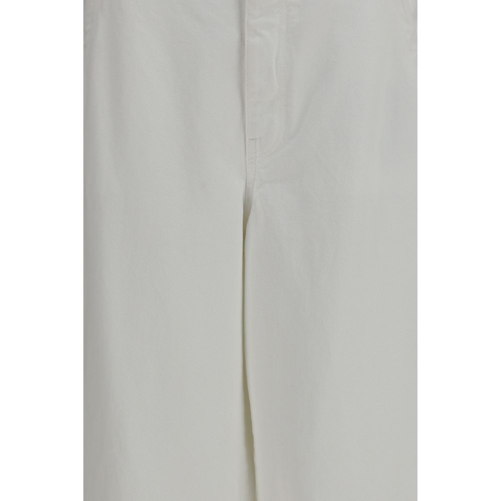 Brunello Cucinelli White Cotton Casual Pants | Regal Royce