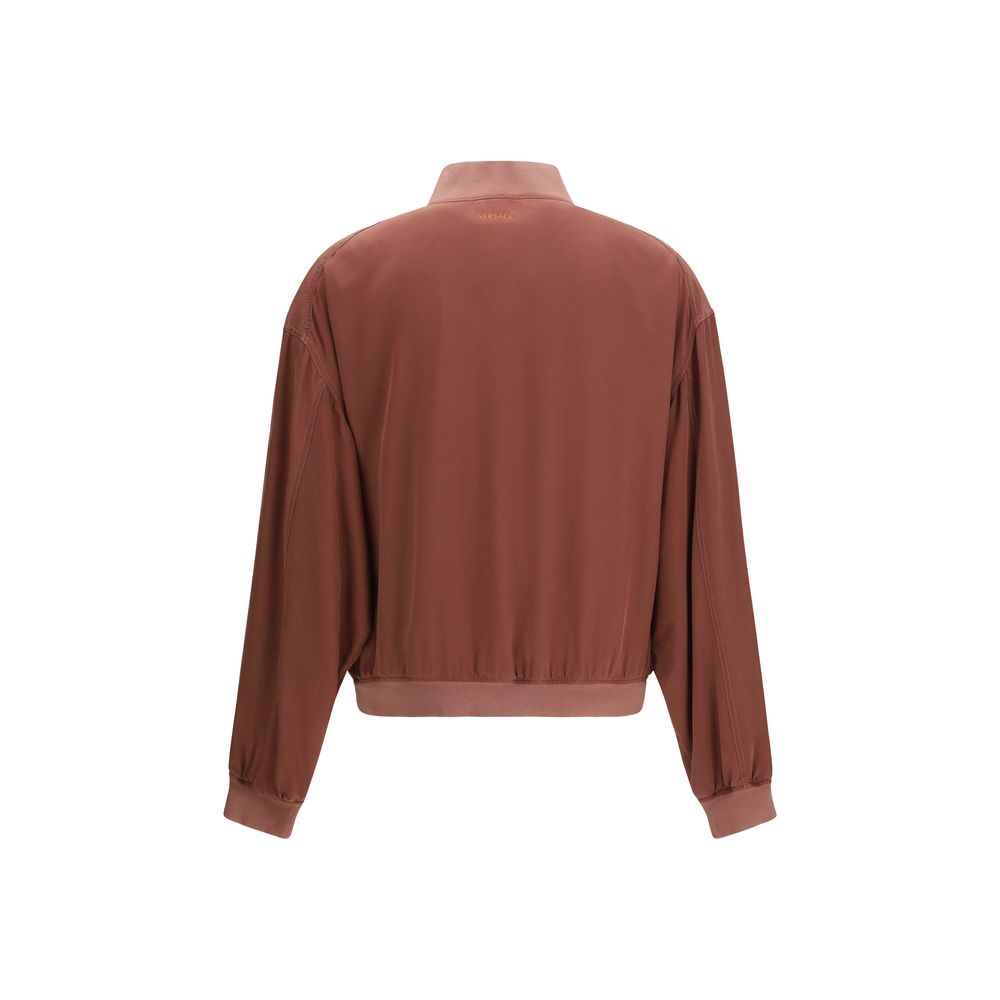 Versace Bordeaux Silk Bomber | Regal Royce