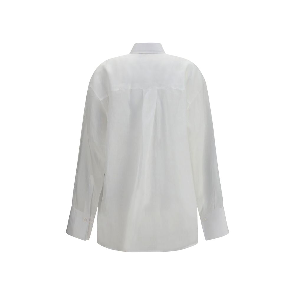 Ermanno Scervino White Ramie Shirt | Regal Royce