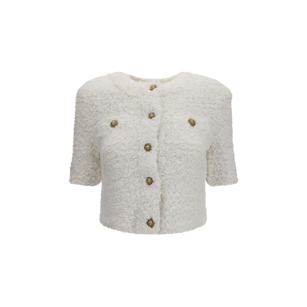 Balmain White Polyamide Cardigan | Regal Royce