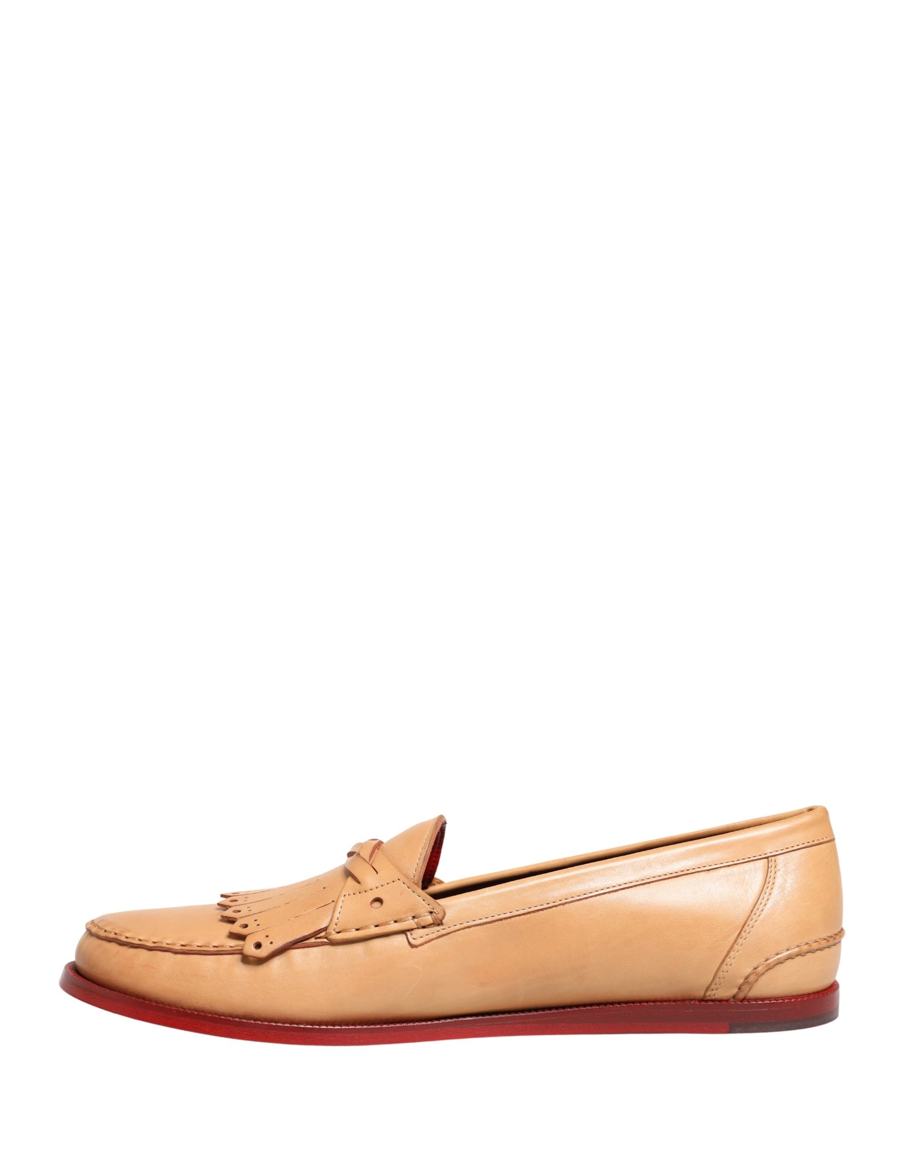 Dolce & Gabbana Beige Tassel Leather Men Slip On Loafers Shoes | Regal Royce