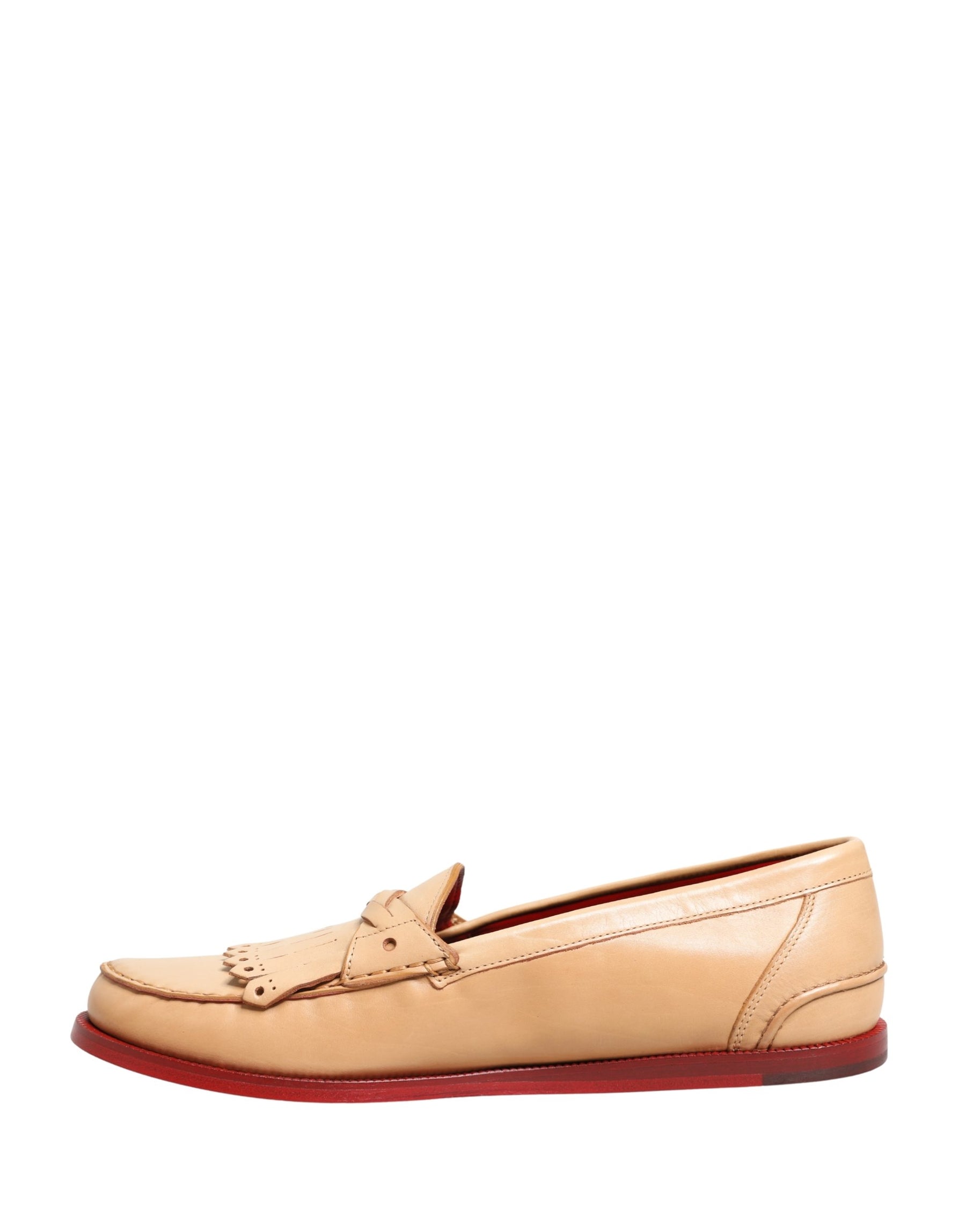 Dolce & Gabbana Beige Tassel Leather Men Slip On Loafers Shoes | Regal Royce