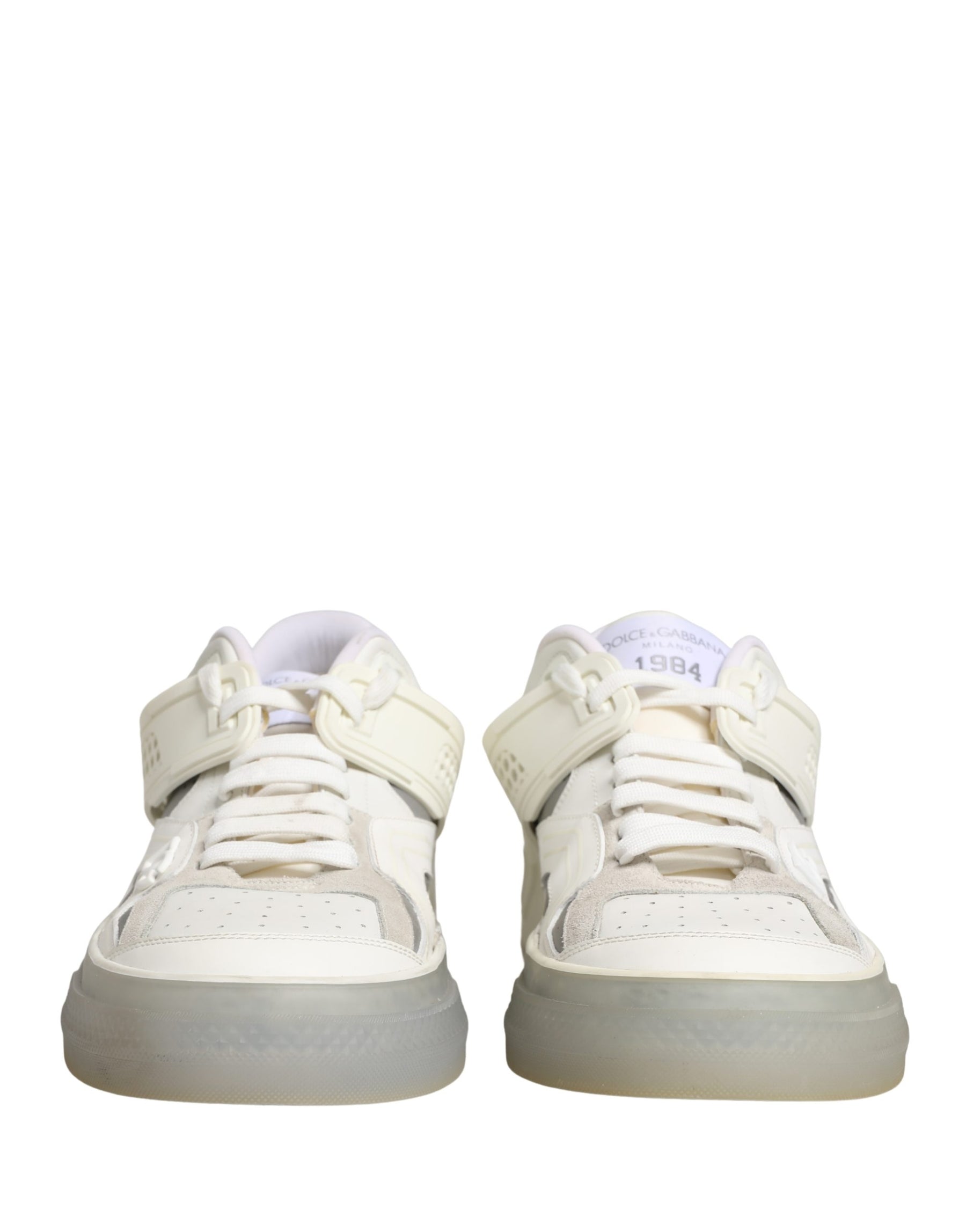 Dolce & Gabbana White Low Top Custom 2.Zero Sneakers Shoes | Regal Royce