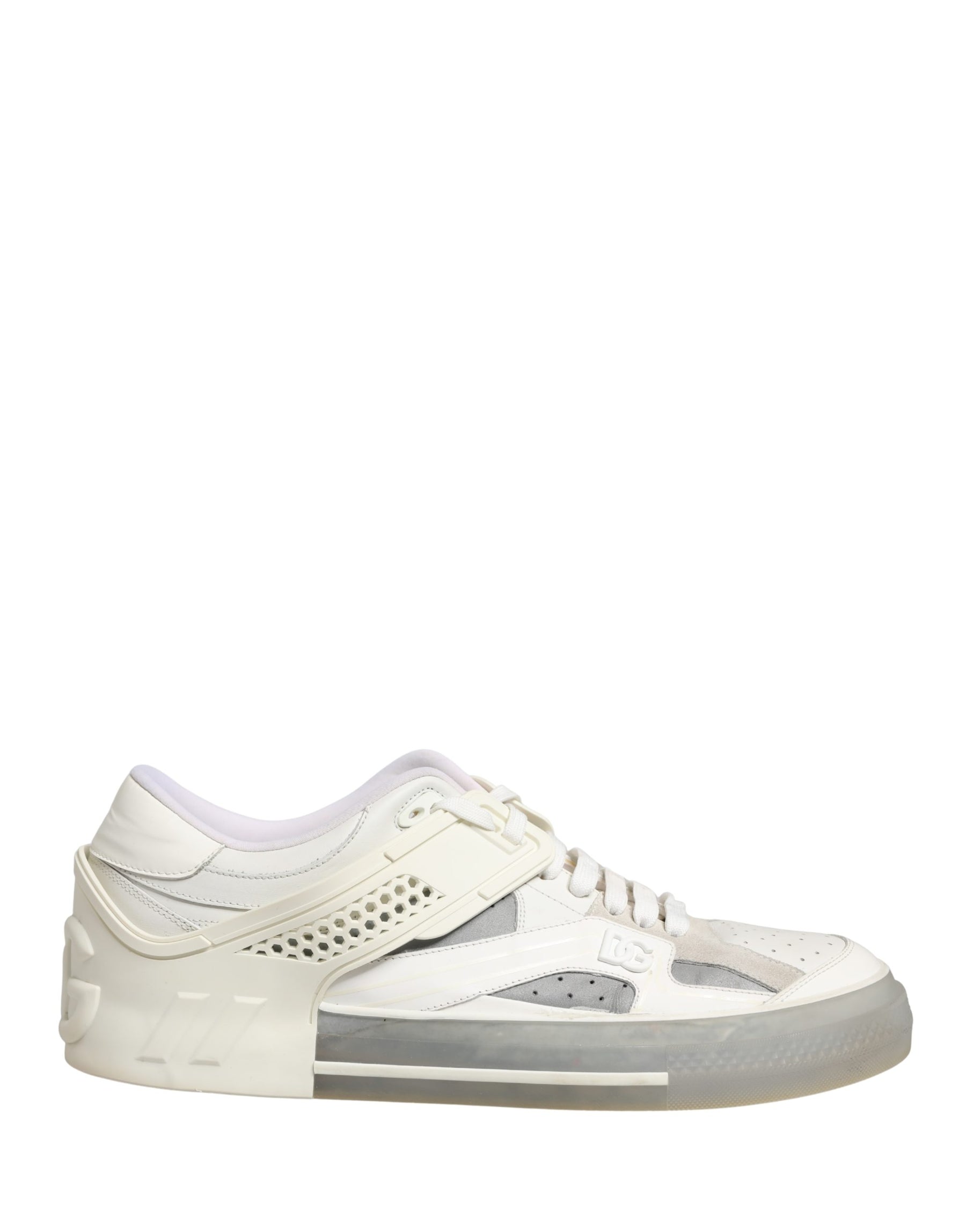Dolce & Gabbana White Low Top Custom 2.Zero Sneakers Shoes | Regal Royce