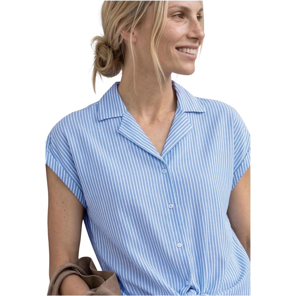 Street One Blue Cotton Shortsleeve Shirt | Regal Royce