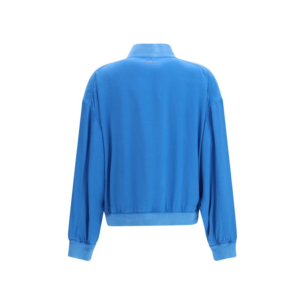 Versace Blue Silk Bomber | Regal Royce