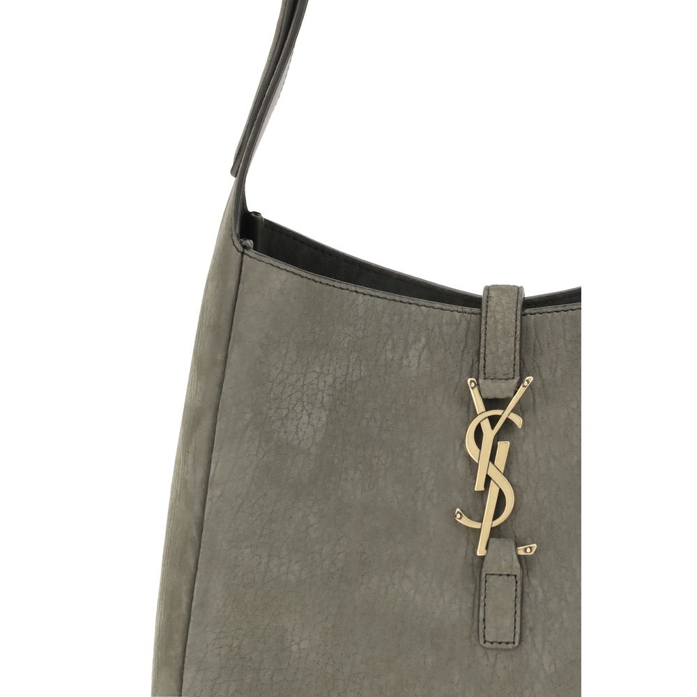 Saint Laurent Gray Calf Leather Bos Taurus Shoulder Bag | Regal Royce