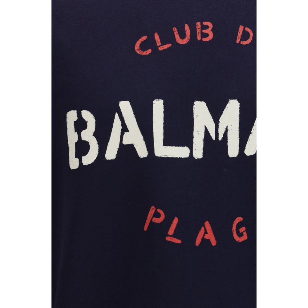 Balmain Blue Cotton Sweatshirt | Regal Royce