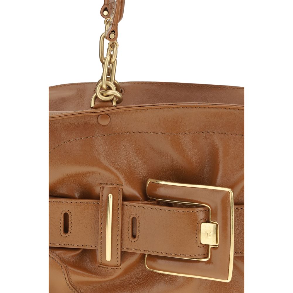 Balmain Brown Calf Leather Bos Taurus Handbag | Regal Royce