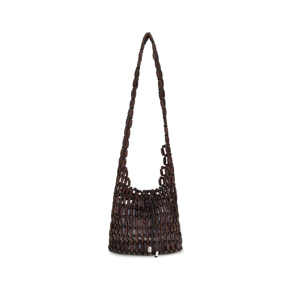 Staud Brown Wood Shoulder Bag | Regal Royce
