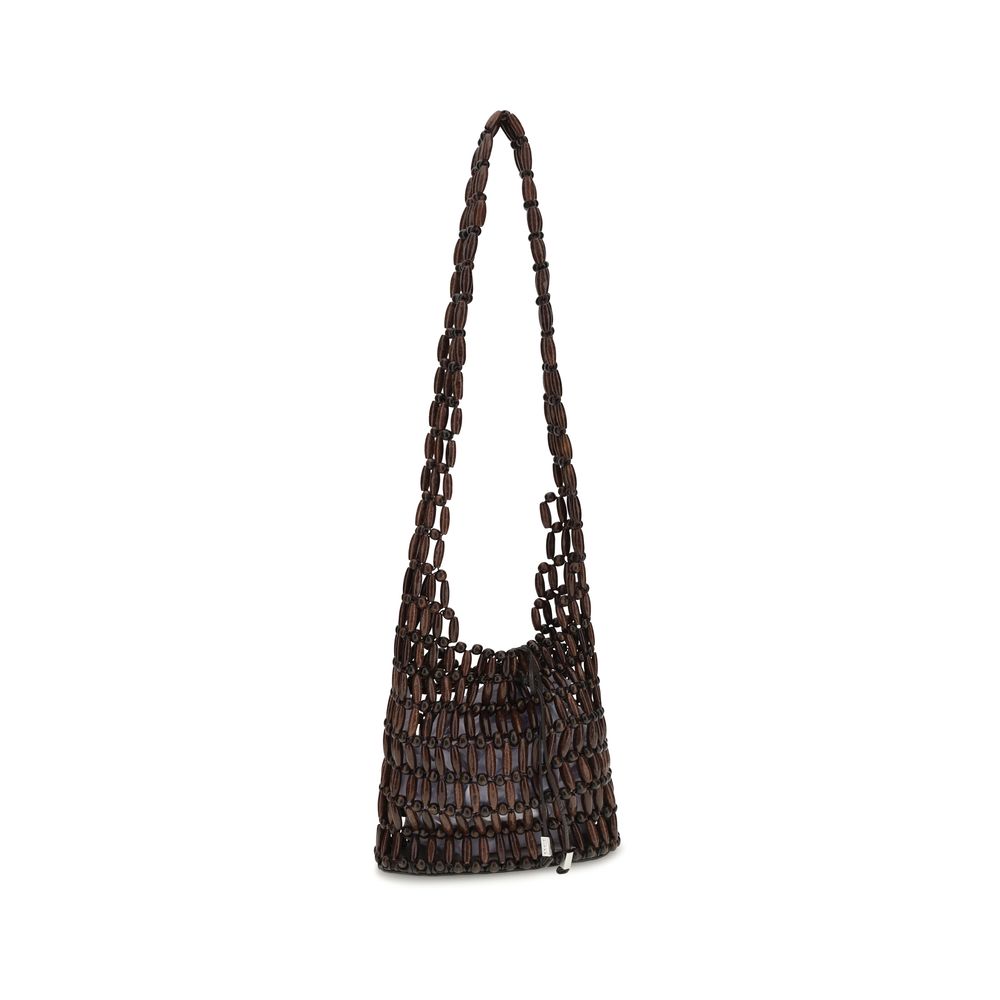 Staud Brown Wood Shoulder Bag | Regal Royce