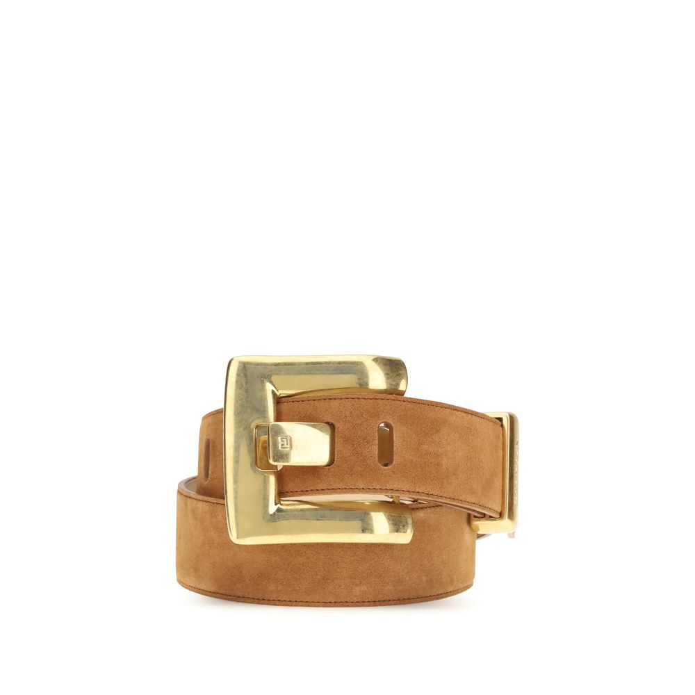 Balmain Brown Calf Leather Bos Taurus Regular Belt | Regal Royce