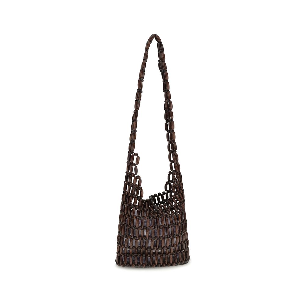 Staud Brown Wood Shoulder Bag | Regal Royce