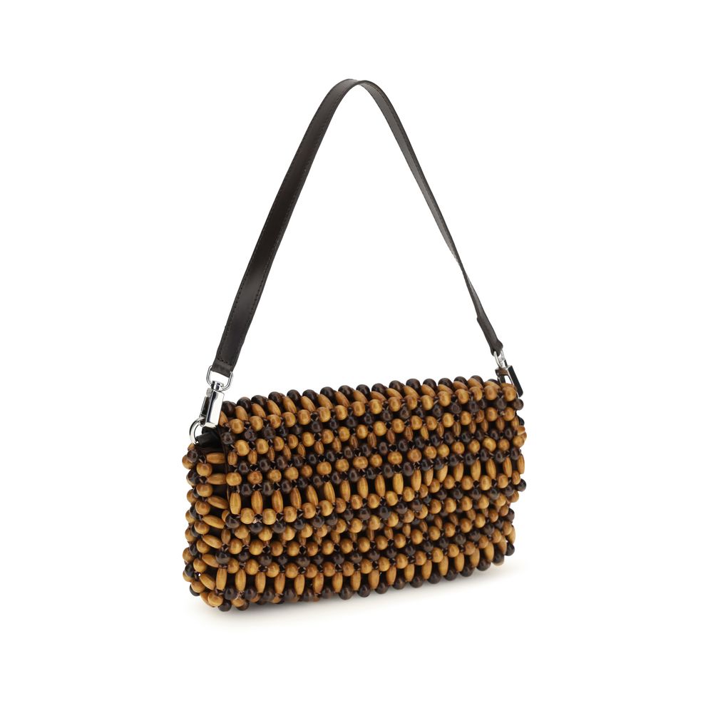 Staud Brown Wood Shoulder Bag | Regal Royce