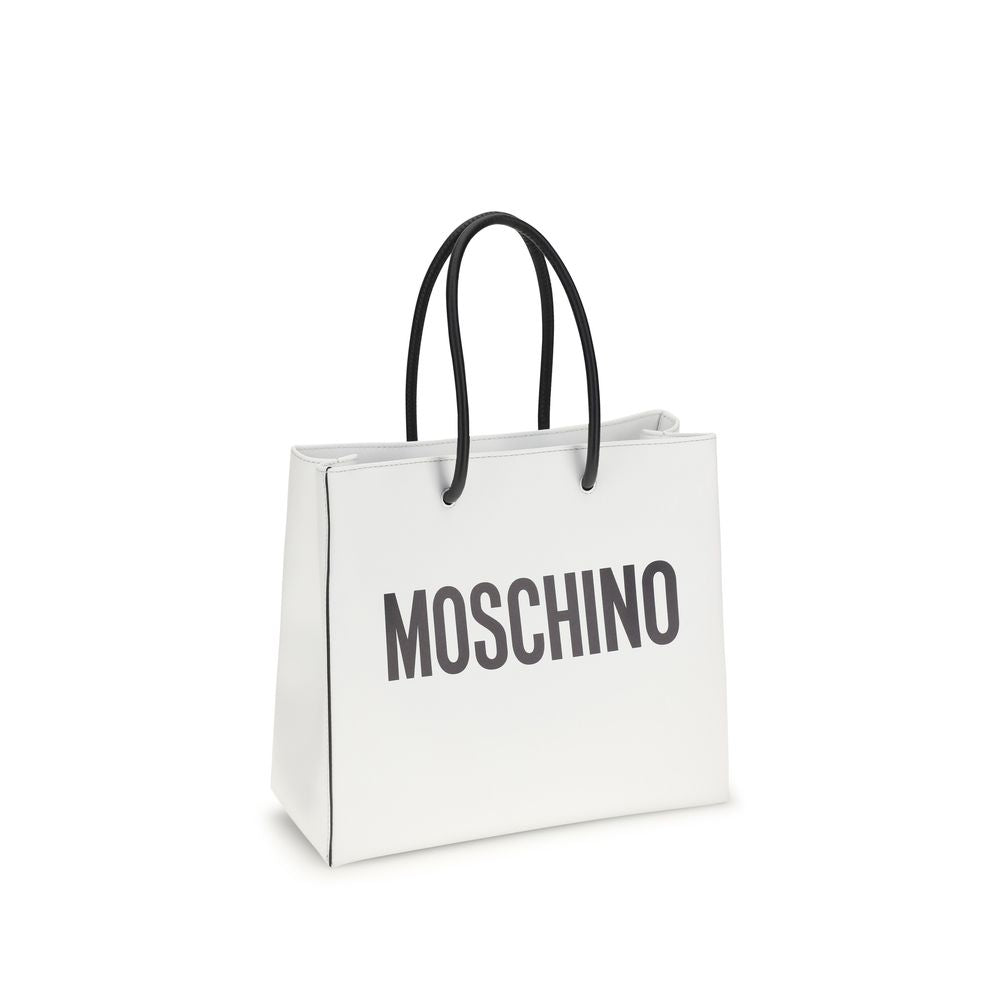 Moschino White Calf Leather Bos Taurus Handbag | Regal Royce