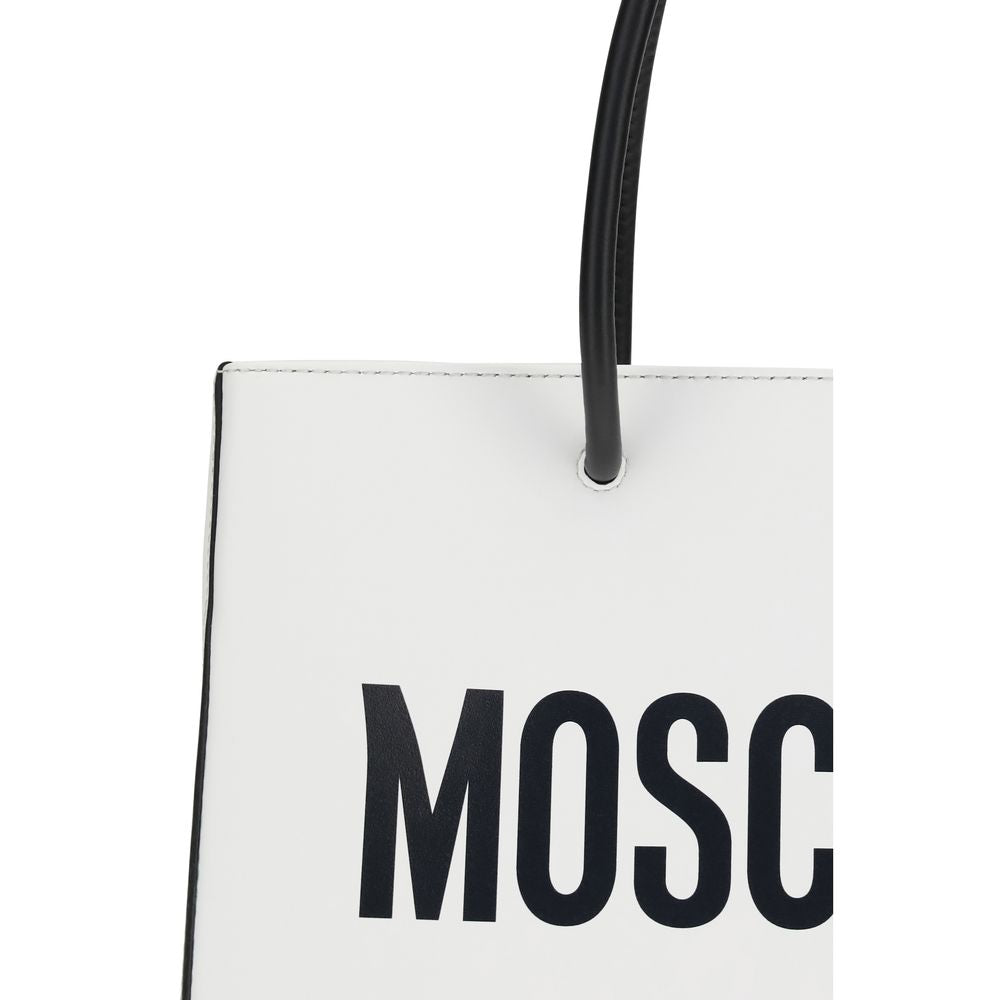Moschino White Calf Leather Bos Taurus Handbag | Regal Royce
