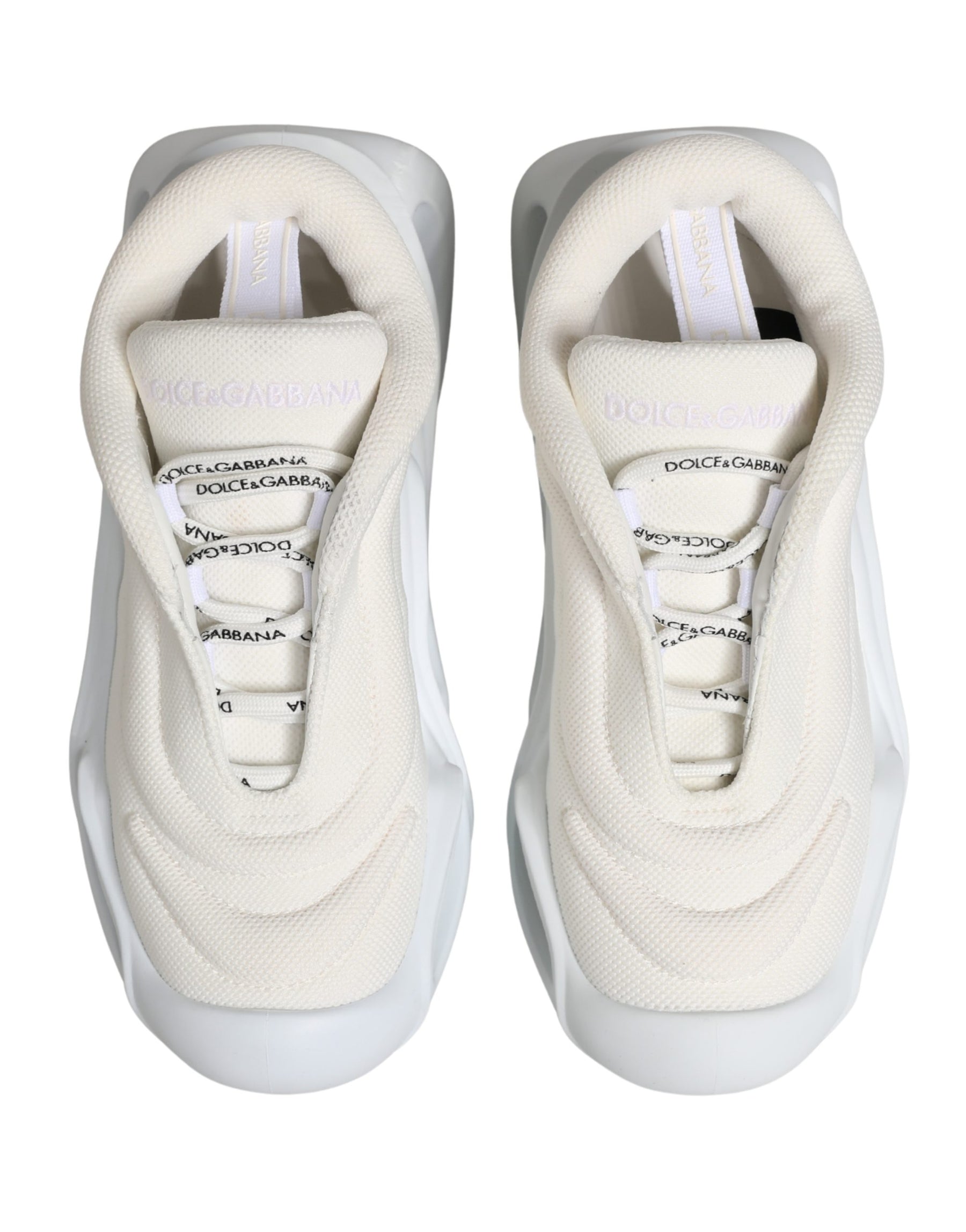 Dolce & Gabbana White Slip On Wave Low Top Sneakers Shoes | Regal Royce