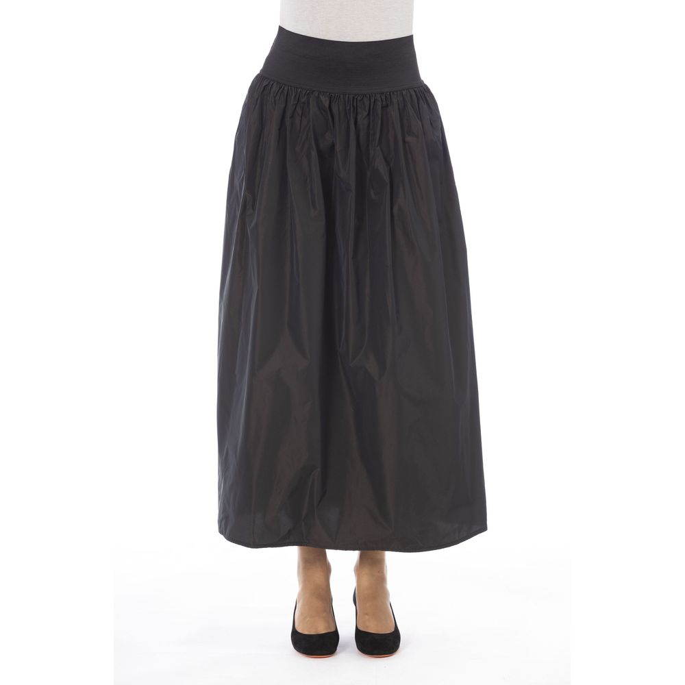 Alpha Studio Brown Polyester Women Skirt | Regal Royce