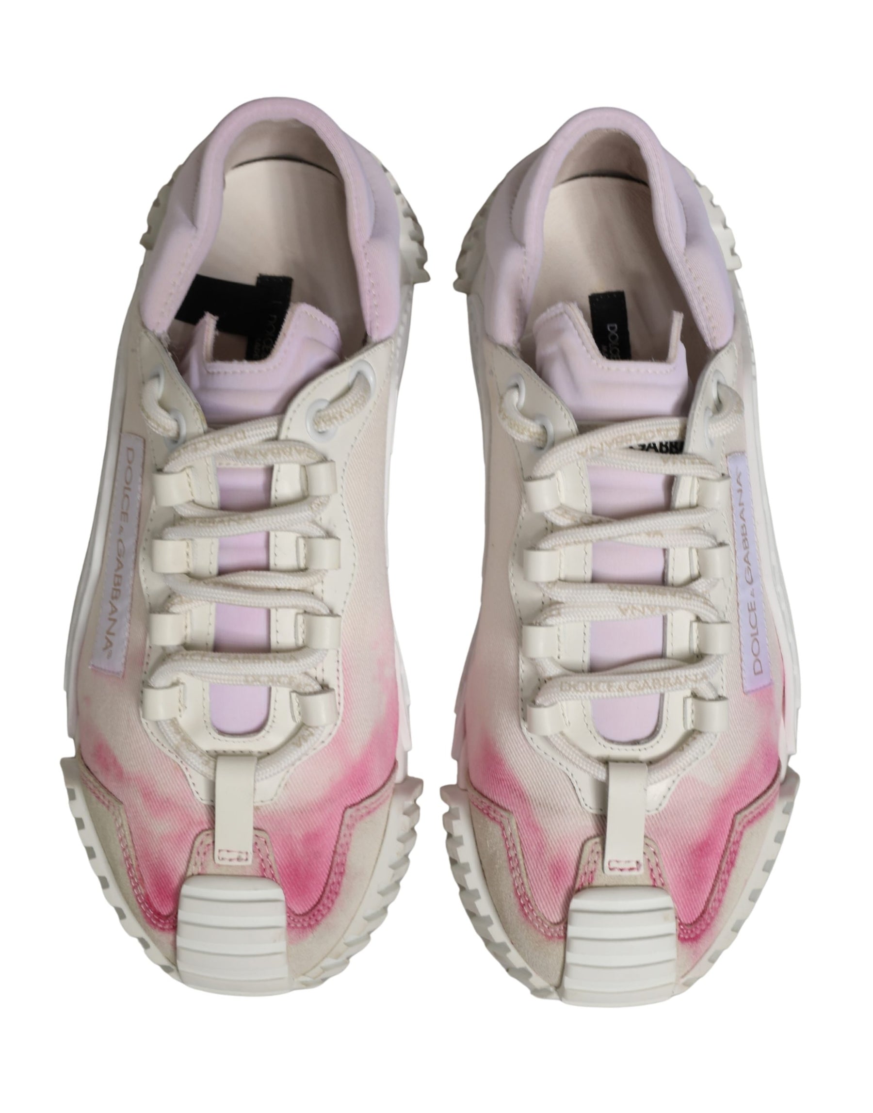 Dolce & Gabbana White NS1 Lace Up Low Top Sneakers Shoes | Regal Royce