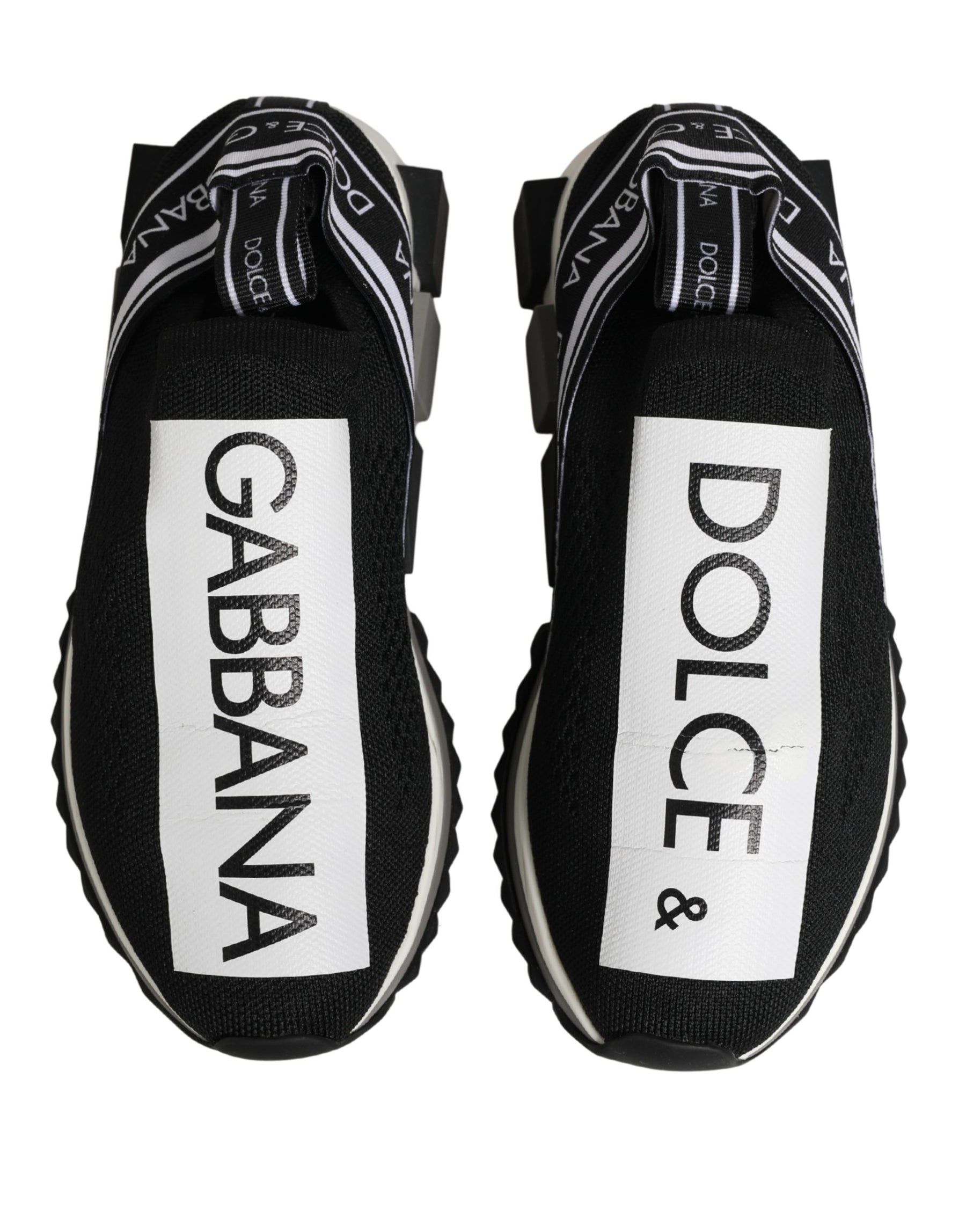Dolce & Gabbana Black Sorrento Slip On Low Top Sneakers Shoes | Regal Royce