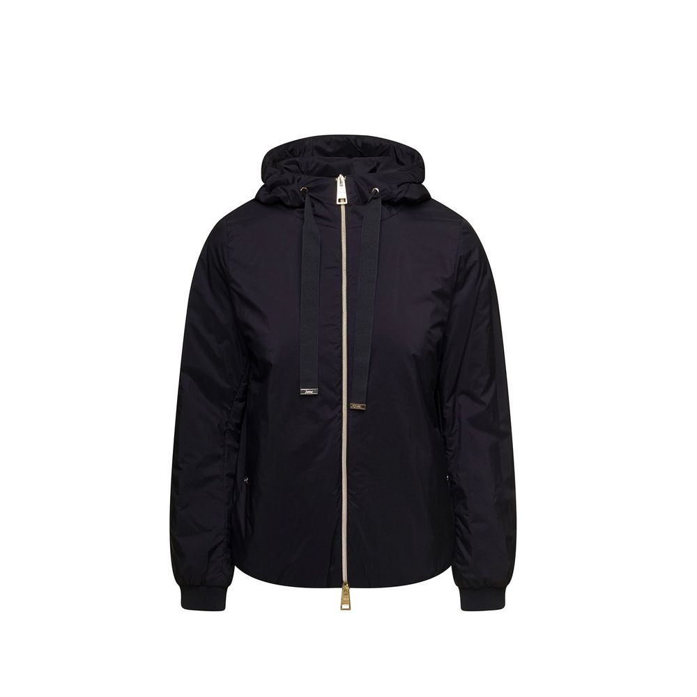Herno Black Polyamide Bomber | Regal Royce