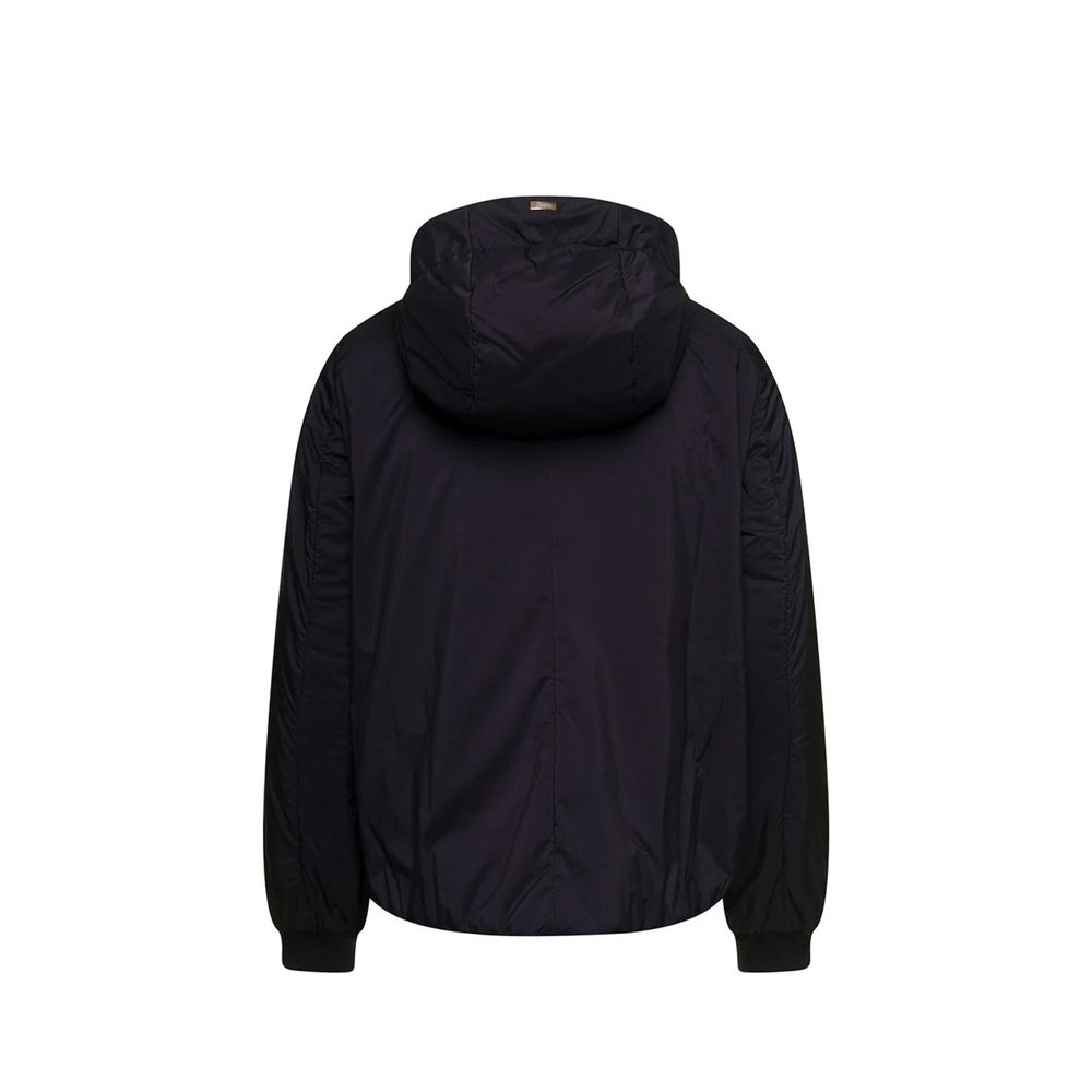 Herno Black Polyamide Bomber | Regal Royce