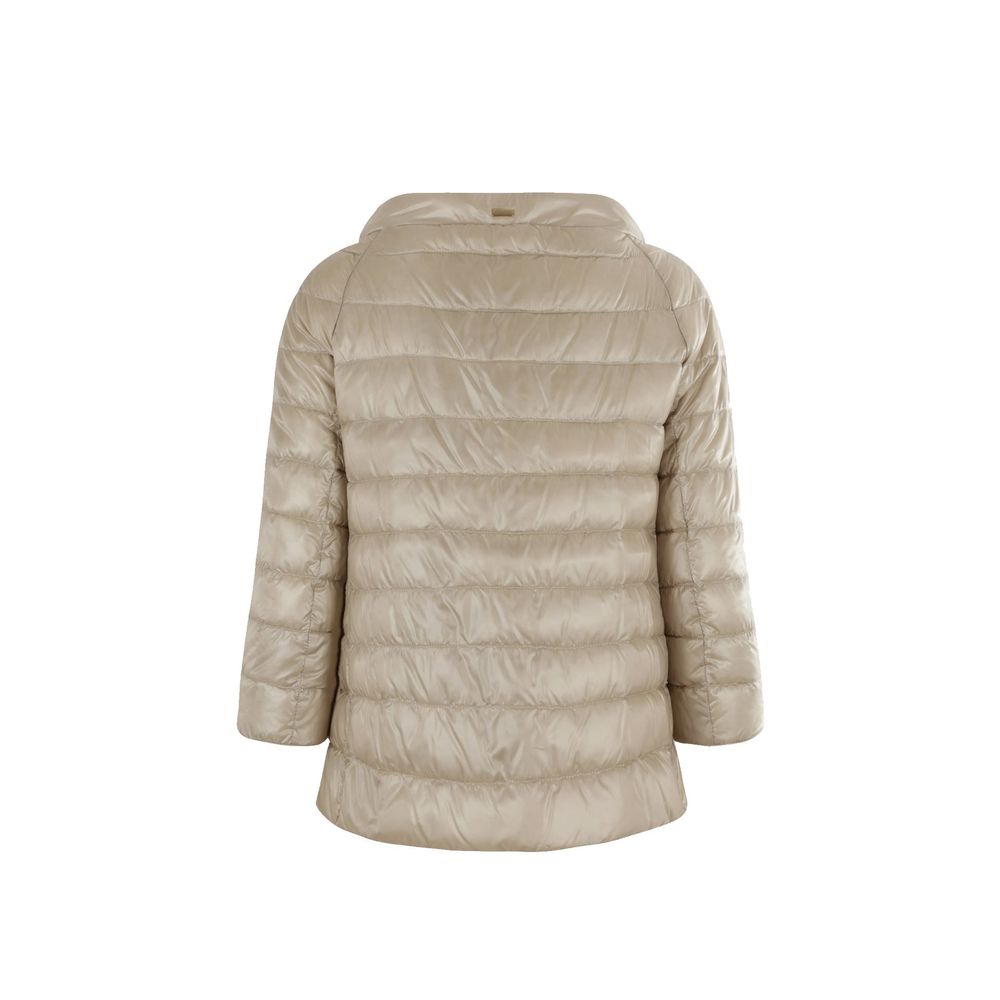 Herno Beige Polyamide Full-Length Jacket | Regal Royce