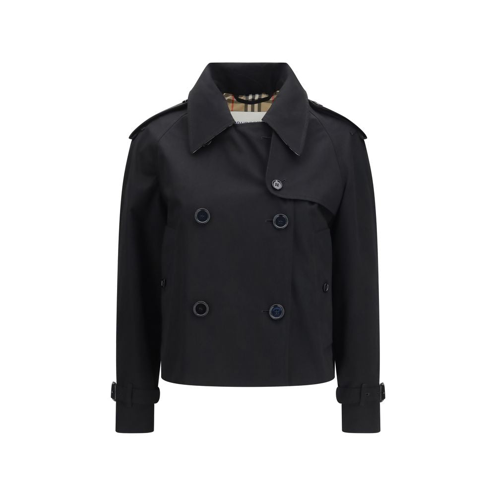 Burberry Black Cotton Trench Coat | Regal Royce