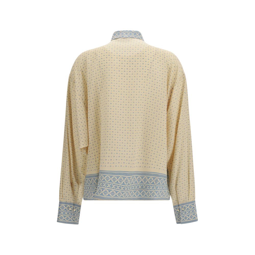 Ermanno Scervino Beige Silk Pattern Shirt | Regal Royce