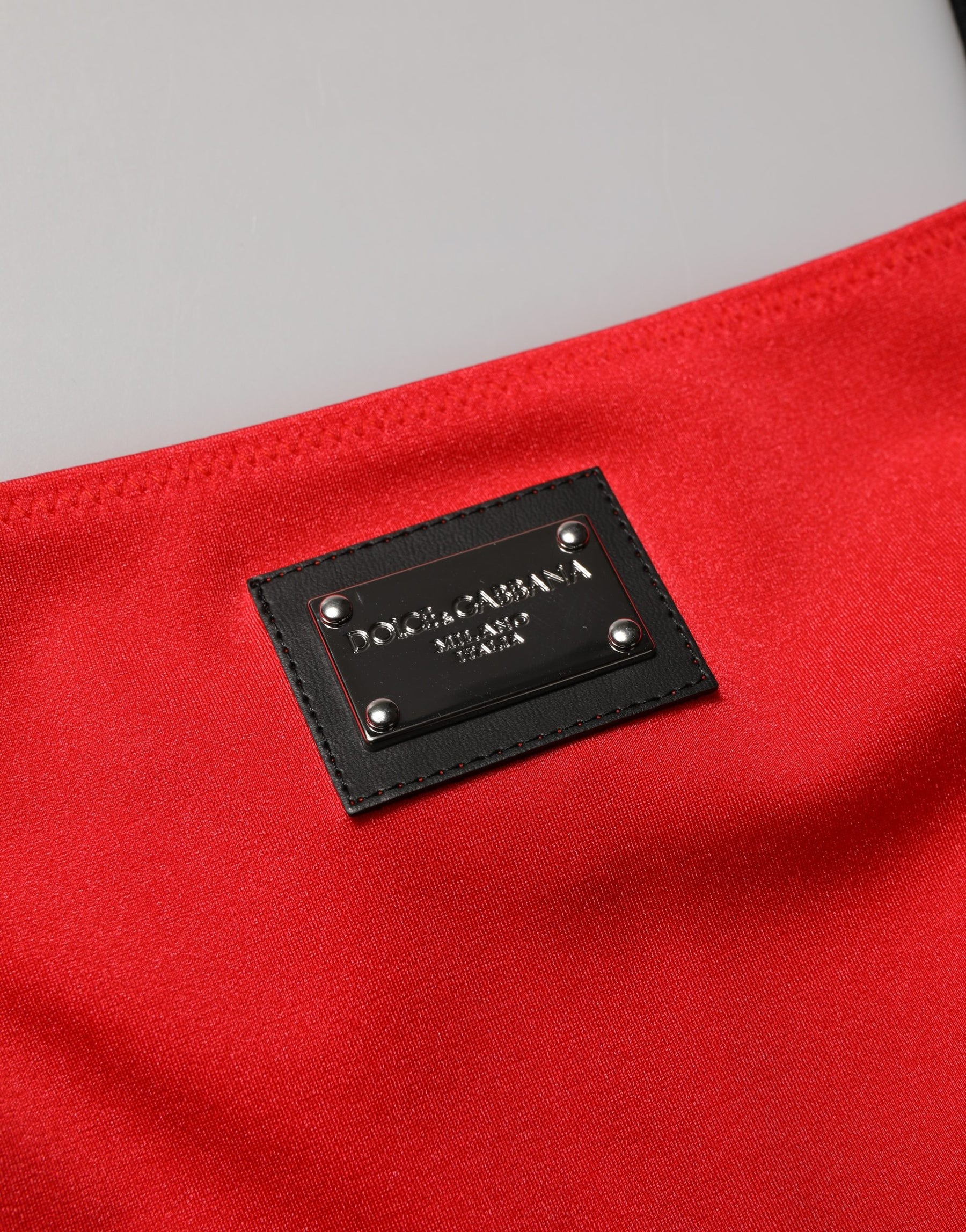 Dolce & Gabbana Red Nylon Blend Cady Sleeveless Mini Dress | Regal Royce