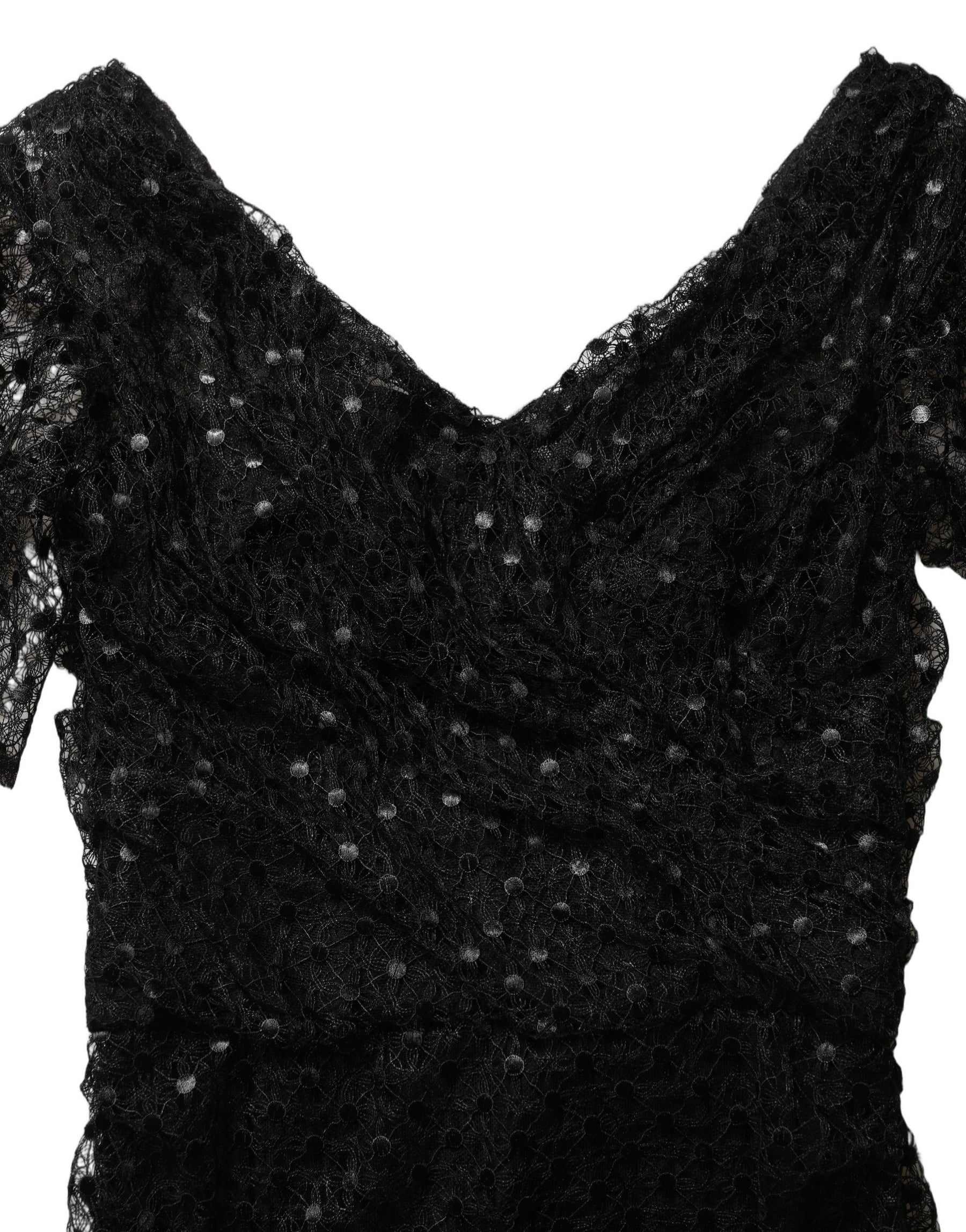 Dolce & Gabbana Black Sequinned Mermaid Evening Gown Dress | Regal Royce