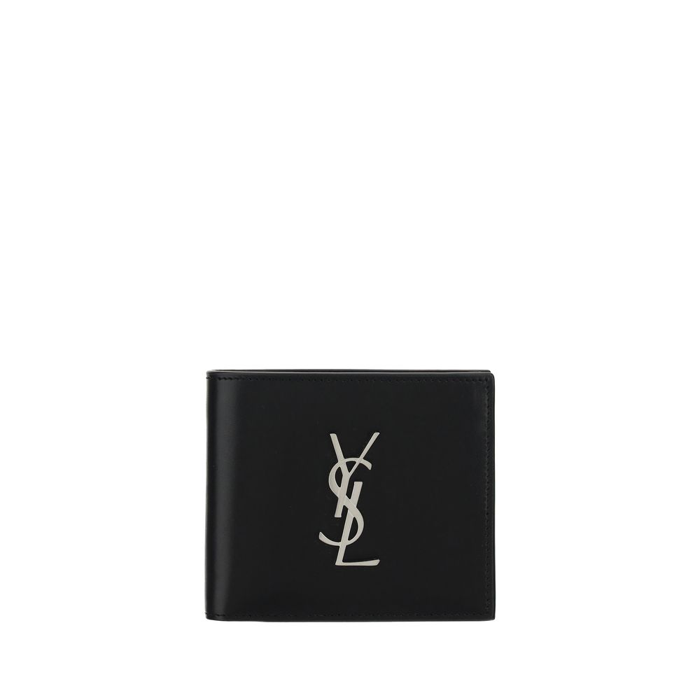 Saint Laurent Black Calf Leather Bos Taurus Wallet | Regal Royce