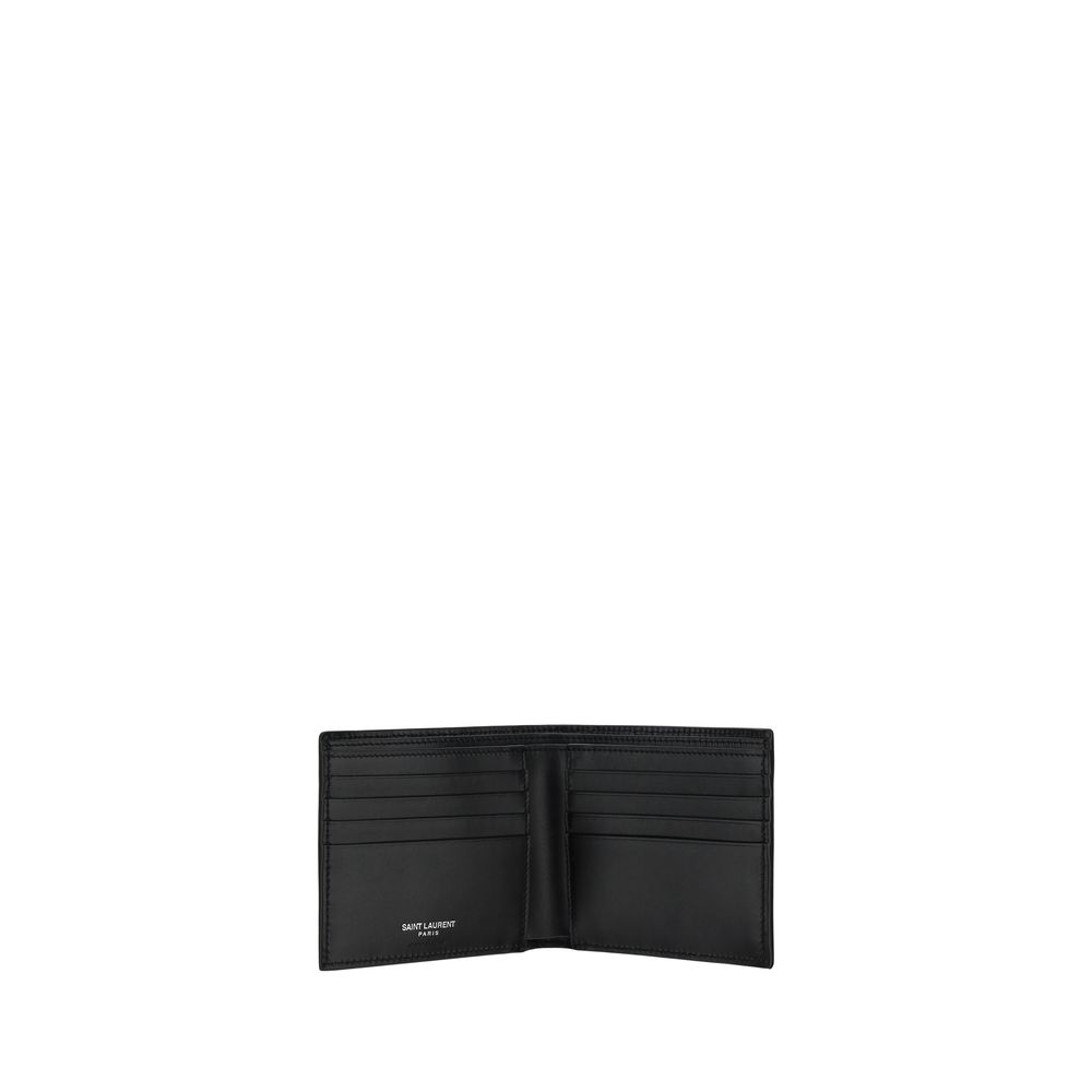 Saint Laurent Black Calf Leather Bos Taurus Wallet | Regal Royce