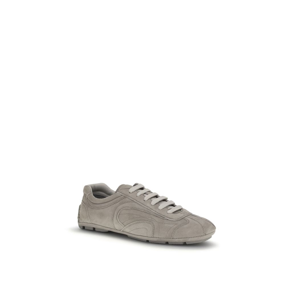 Prada Beige Calf Leather Bos Taurus Athletic Sneakers | Regal Royce