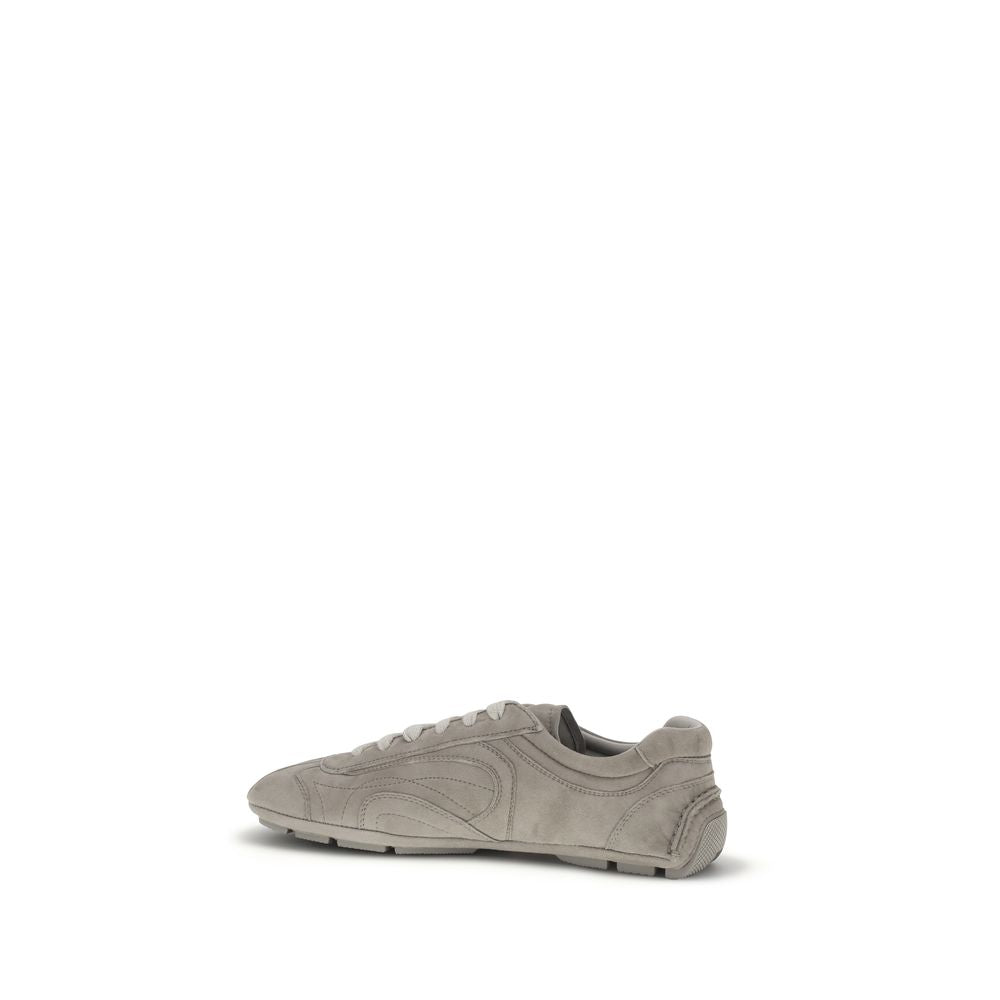Prada Beige Calf Leather Bos Taurus Athletic Sneakers | Regal Royce